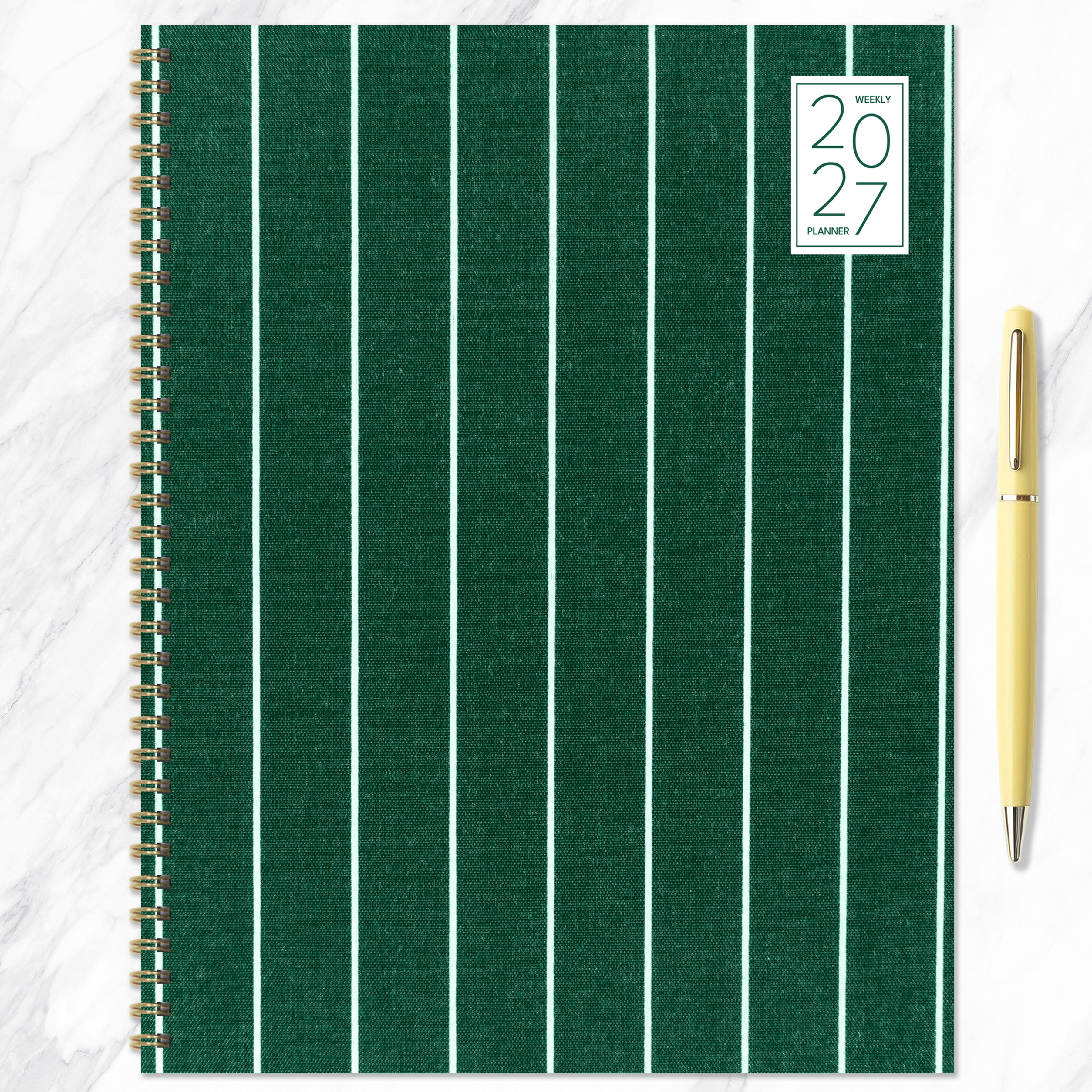 2027 On the Green Stripe - Large Weekly and Monthly Diary/Planner