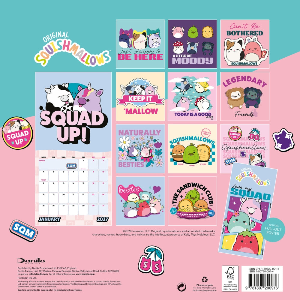 2027 Squishmallows - Square Wall Calendar - product image 5