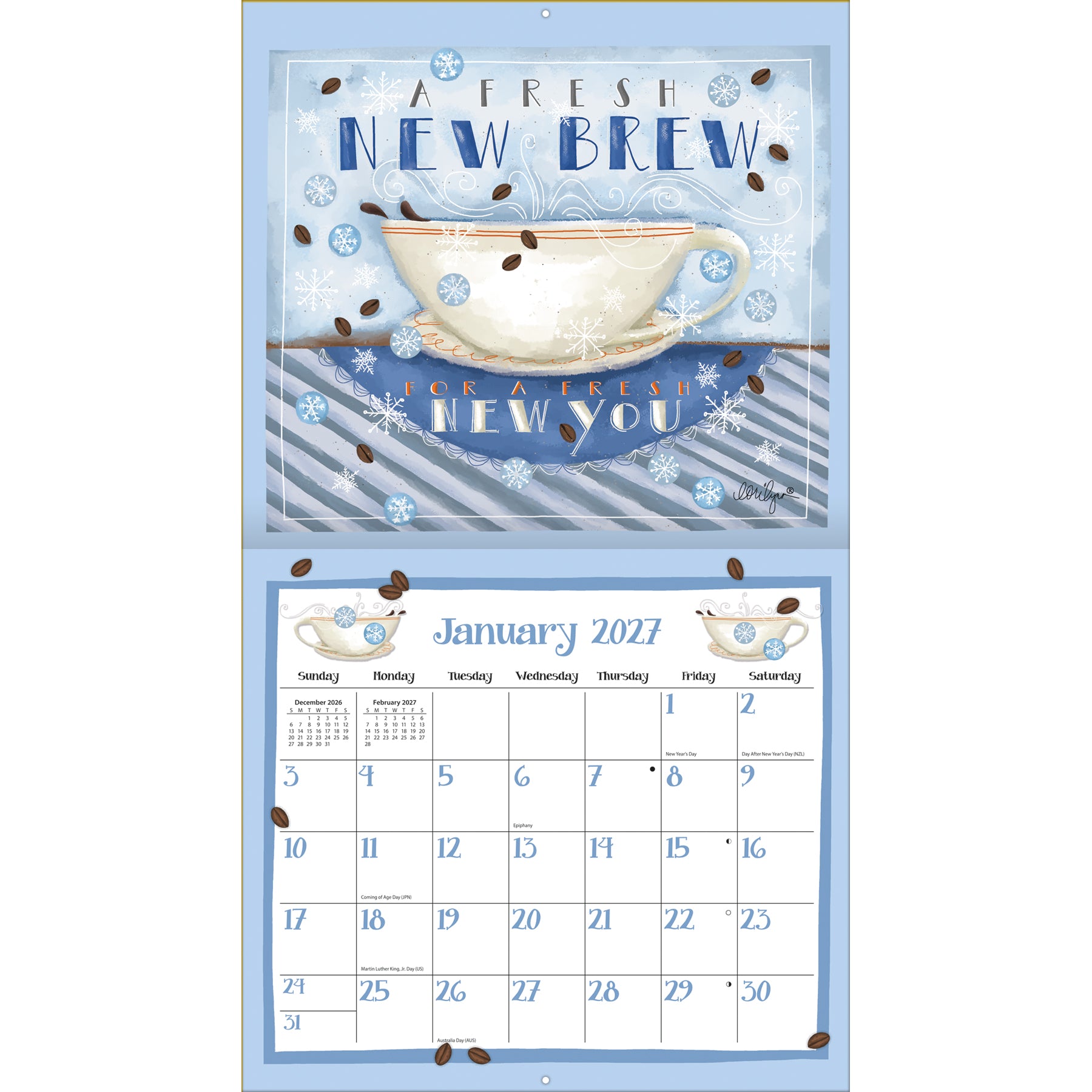 2027 LANG Coffee - Deluxe Wall Calendar by LoriLynn Simms