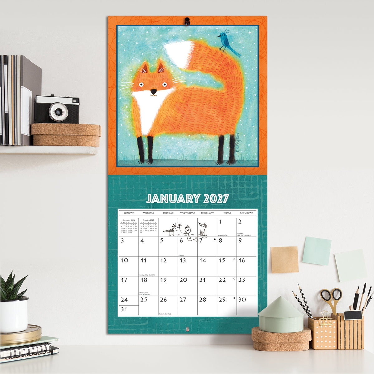 2027 Animals Great & Small - Square Wall Calendar