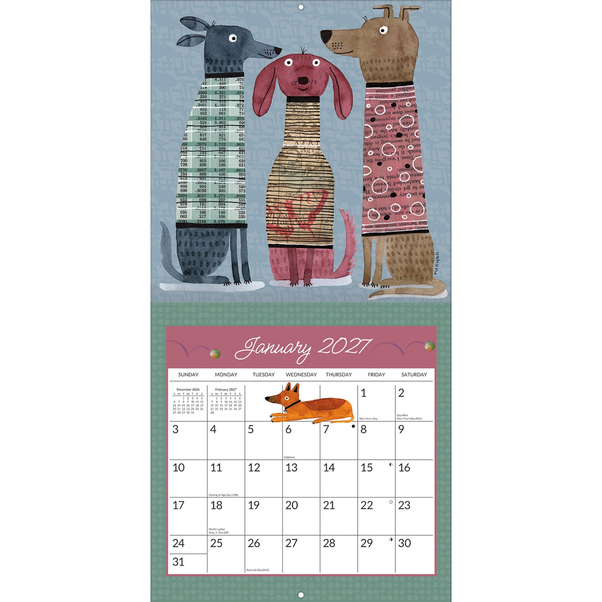 2027 Dogs Galore - Square Wall Calendar