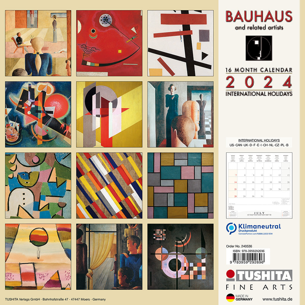 2024 Bauhaus Square Wall Calendar Art Calendars