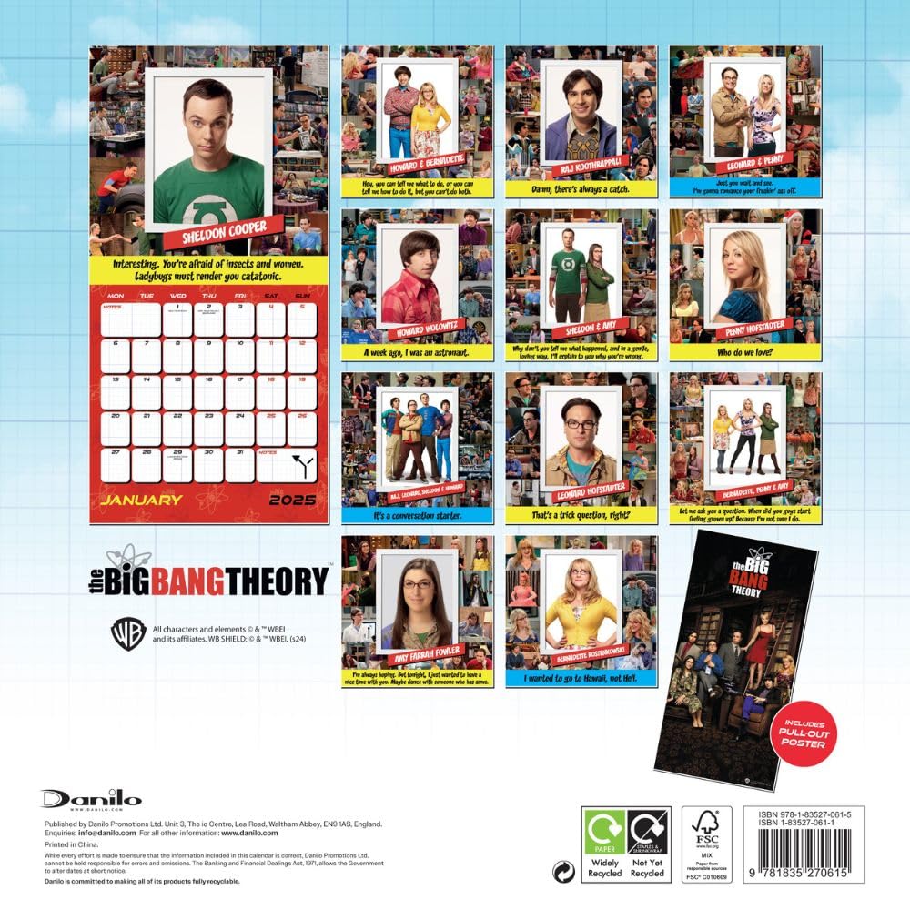 2025 The Big Bang Theory - Square Wall Calendar