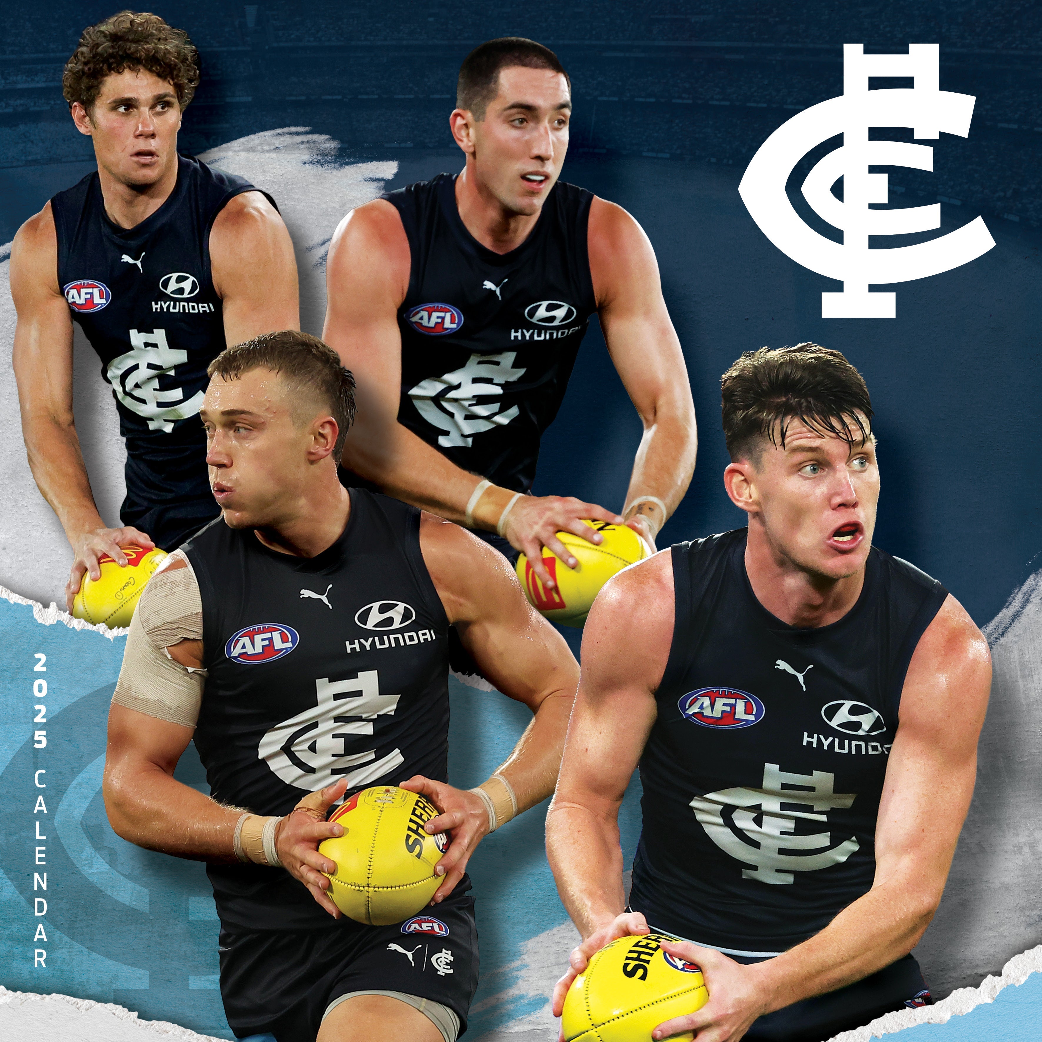 2025 AFL Carlton Blues - Square Wall Calendar