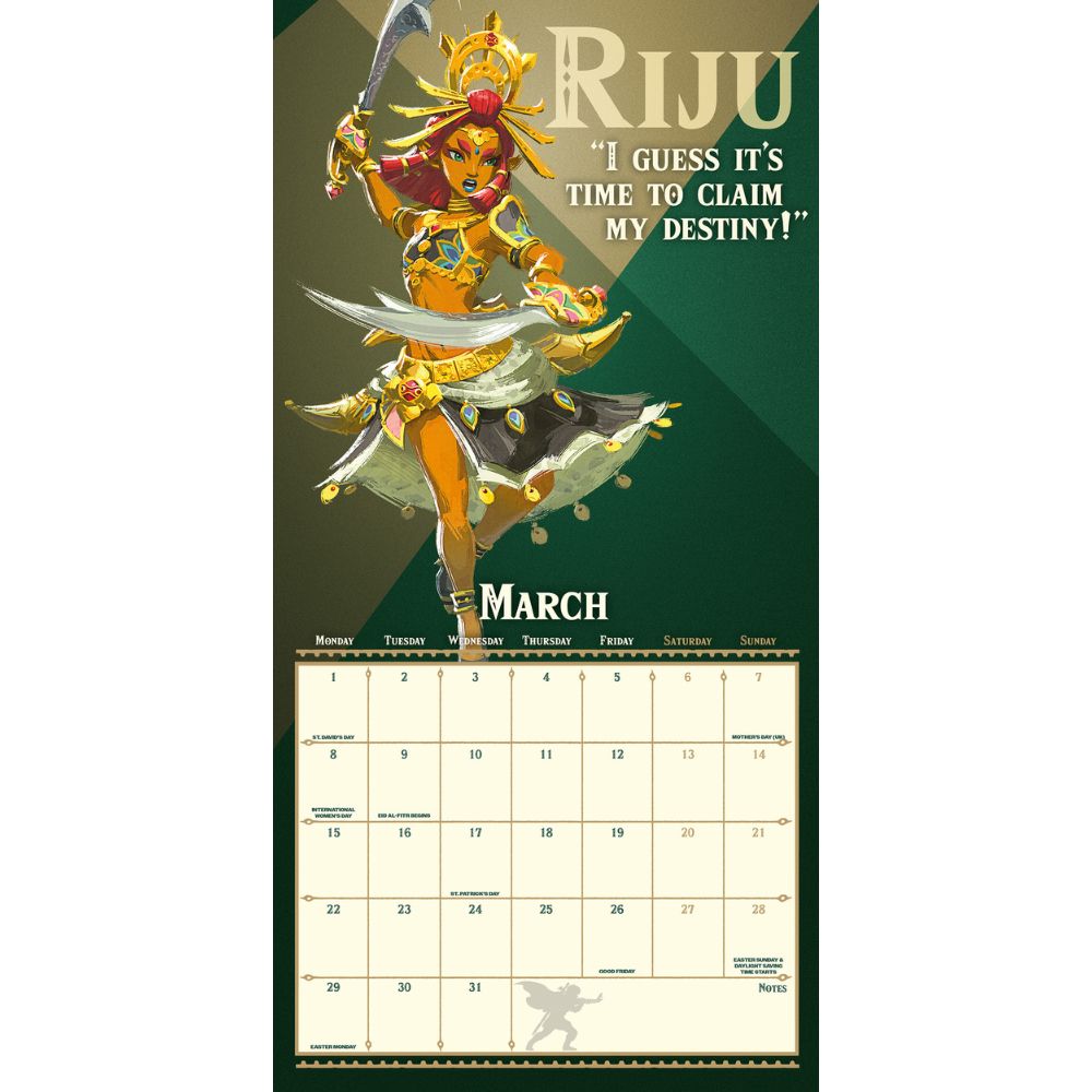 2027 The Legend Of Zelda - Square Wall Calendar - product image 2