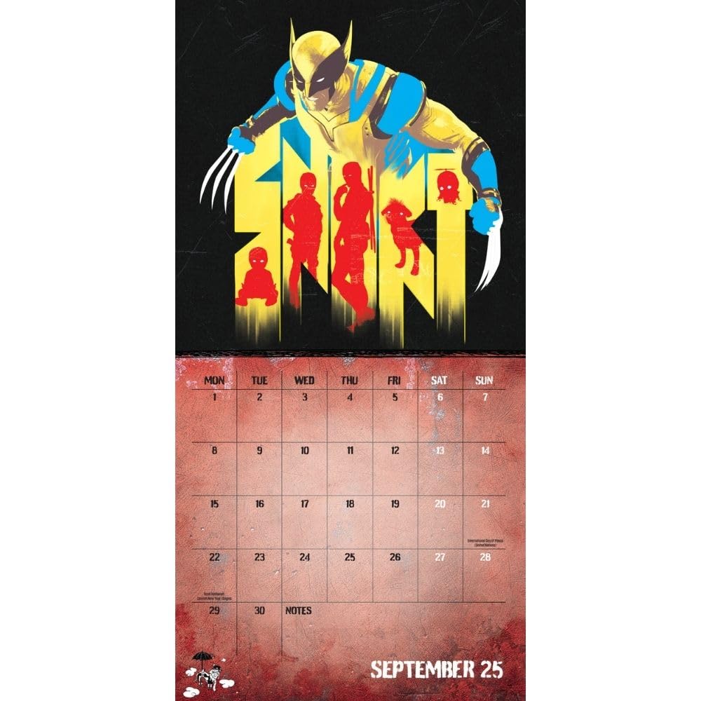 2025 Marvel Deadpool - Square Wall Calendar