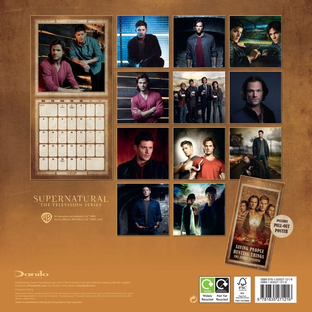 2025 Supernatural - Square Wall Calendar