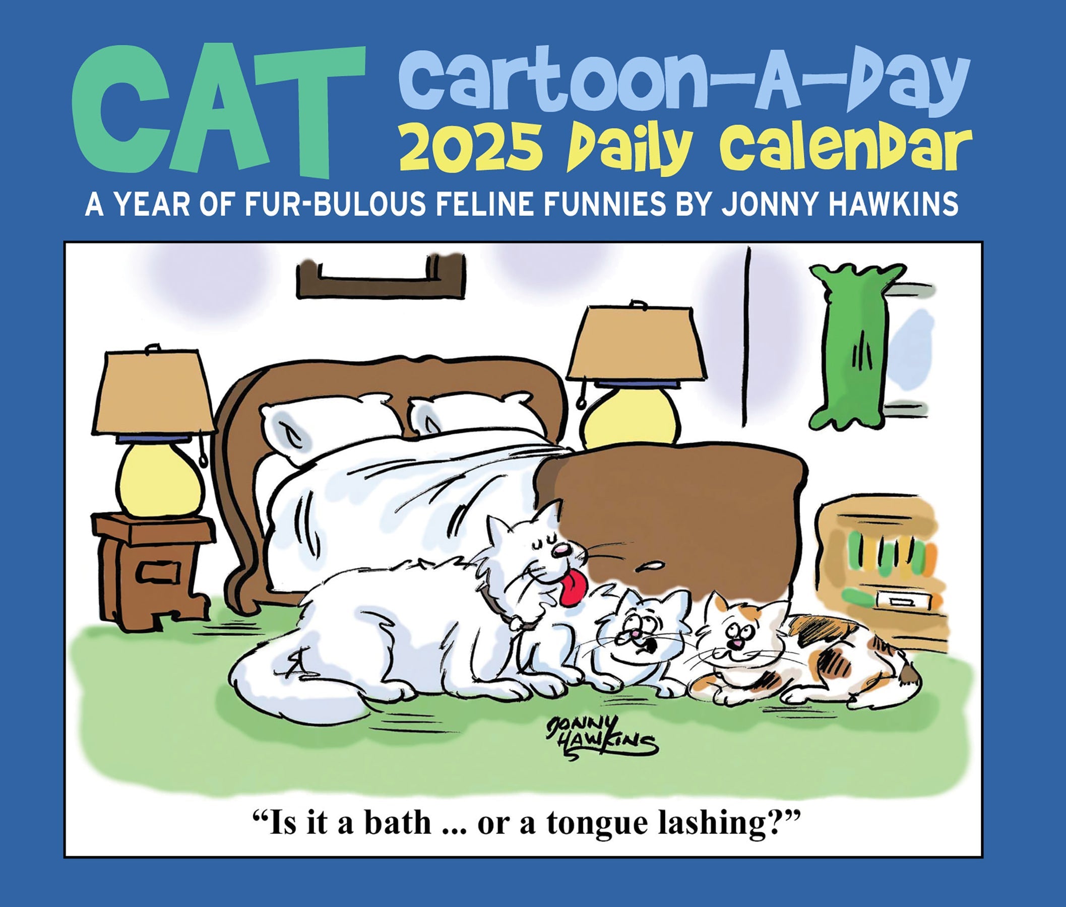 2025 Cat Cartoon-A-Day by Jonny Hawkins - Daily Boxed Page-A-Day Calendar