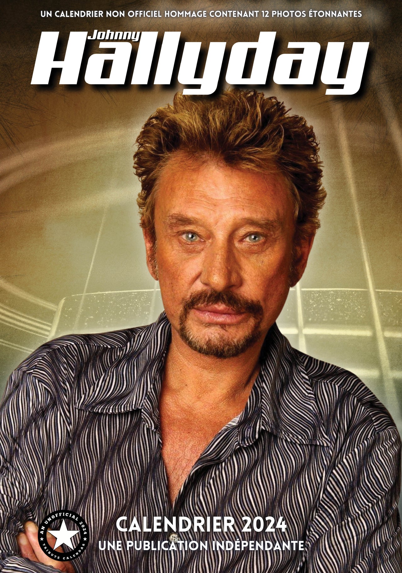 2024 Johnny Hallyday A3 Wall Calendar Music Celebrities Calendars