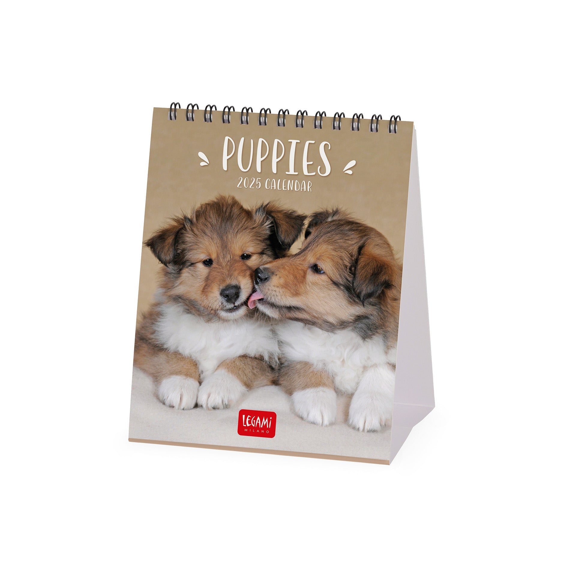 2025 Puppies by Legami - Desk Easel Calendar