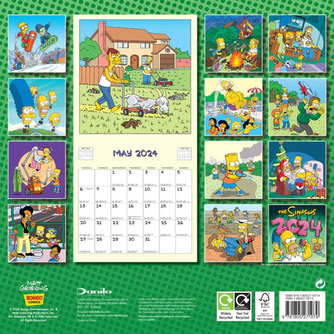 2024 The Simpsons - Square Wall Calendar