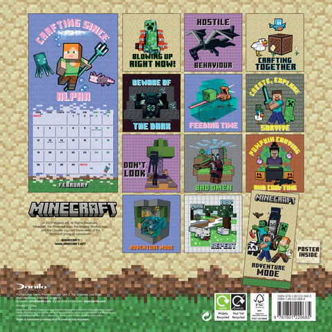 2024 Minecraft - Square Wall Calendar  SOLD OUT