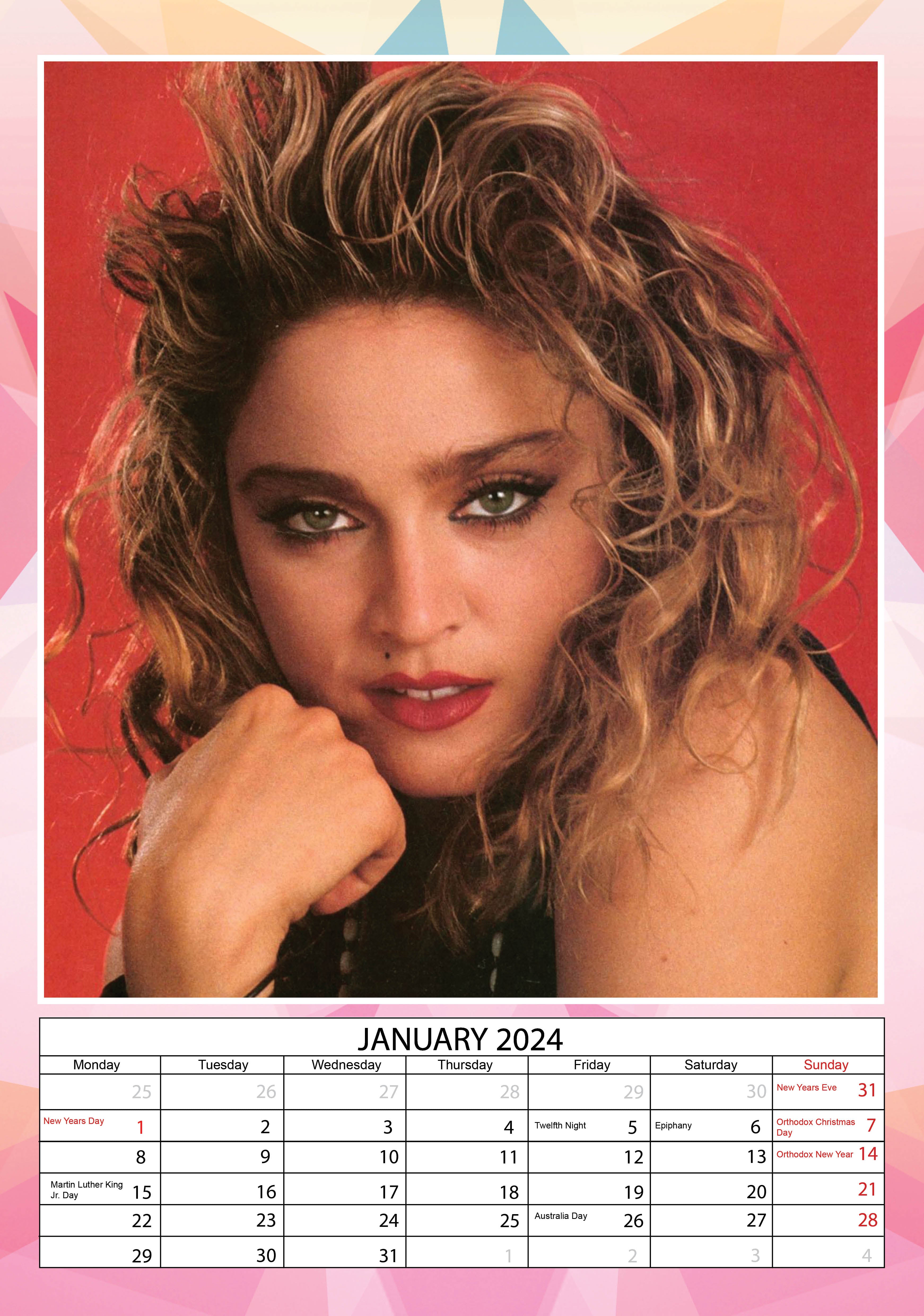 2024 Madonna - A3 Wall Calendar