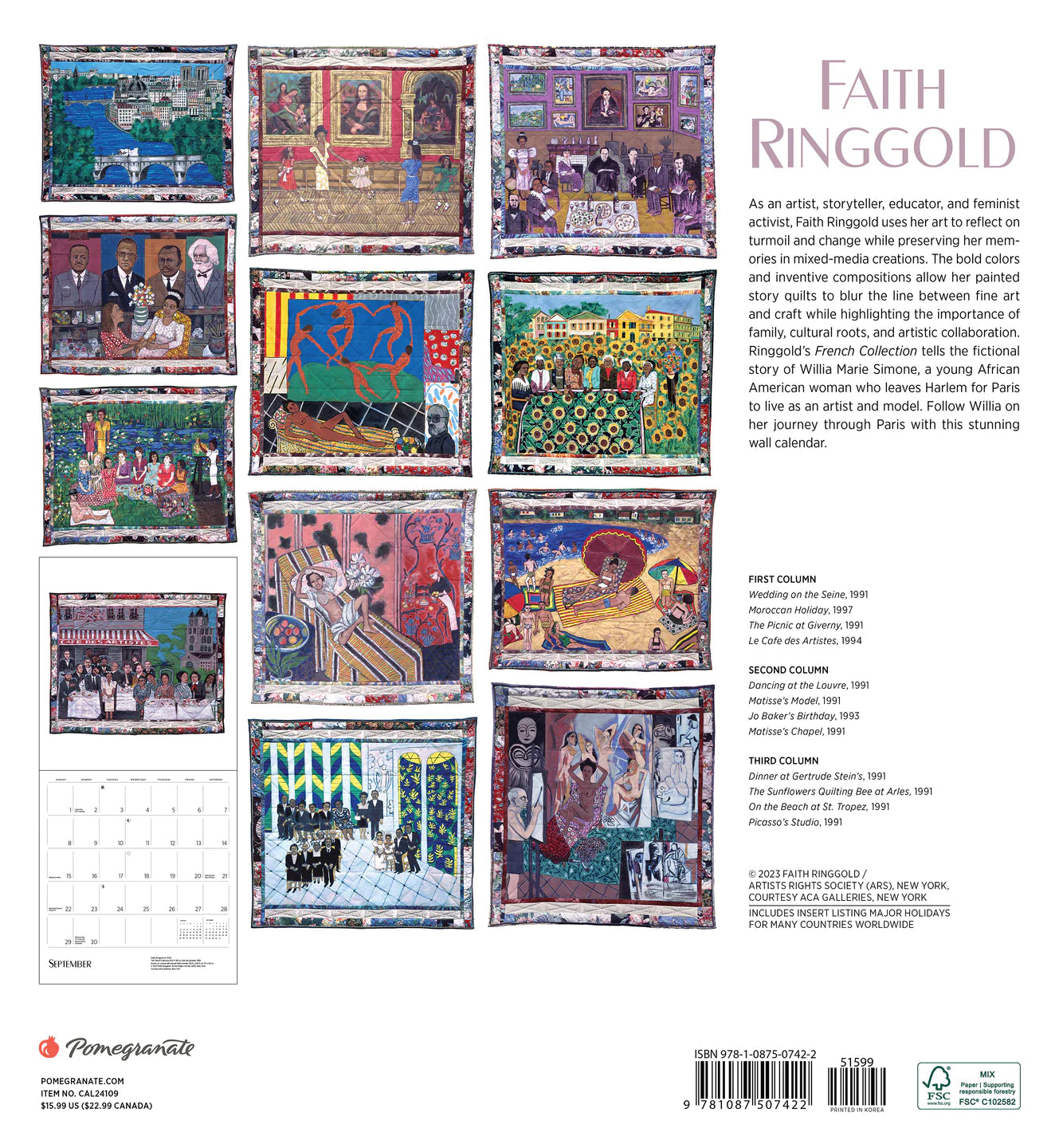 2024 Faith Ringgold Square Wall Calendar   31f29bca210ca68293234569c229401d 