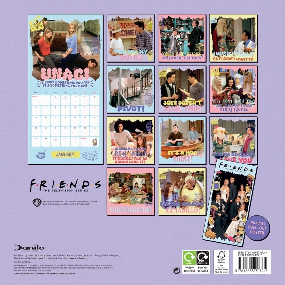 2025 Friends - Calendar & Diary Gift Box Set