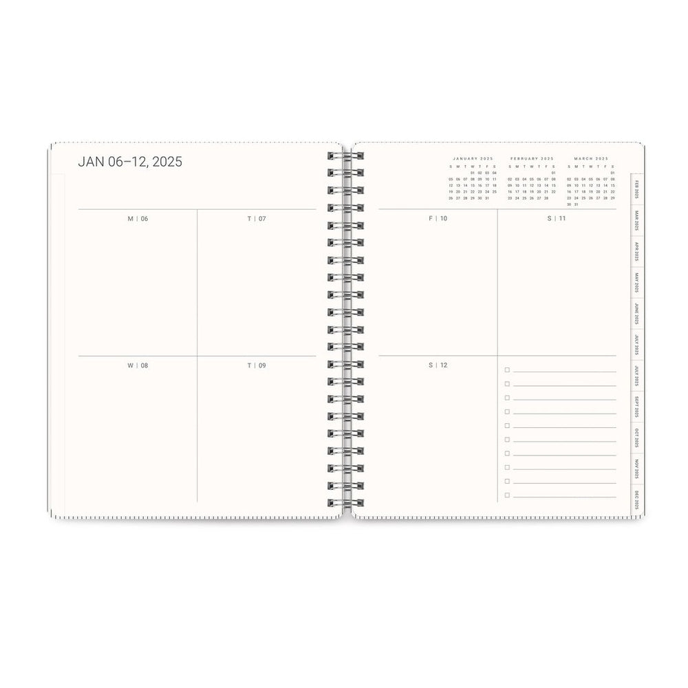 2025 Midnight Black - Baxter Weekly & Monthly Diary/Planner