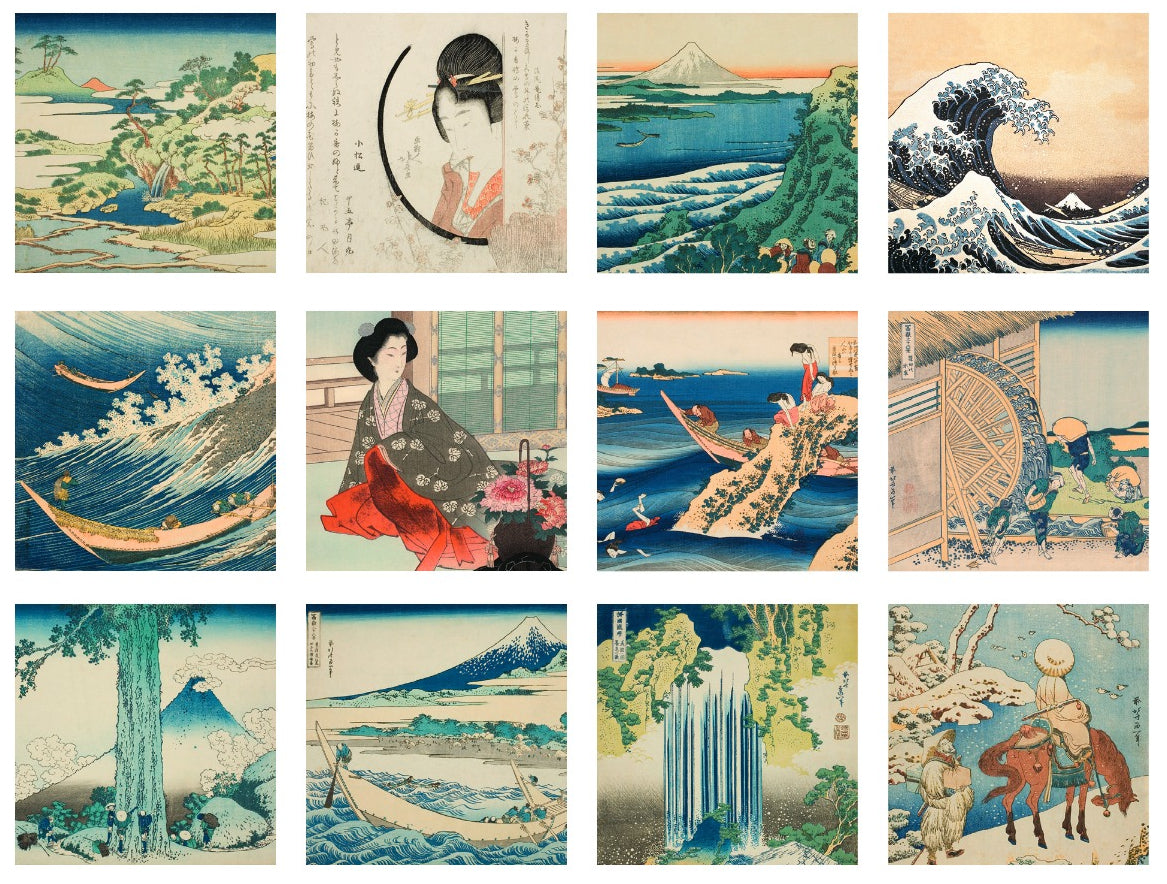 2025 Japanese Art - Square Wall Calendar