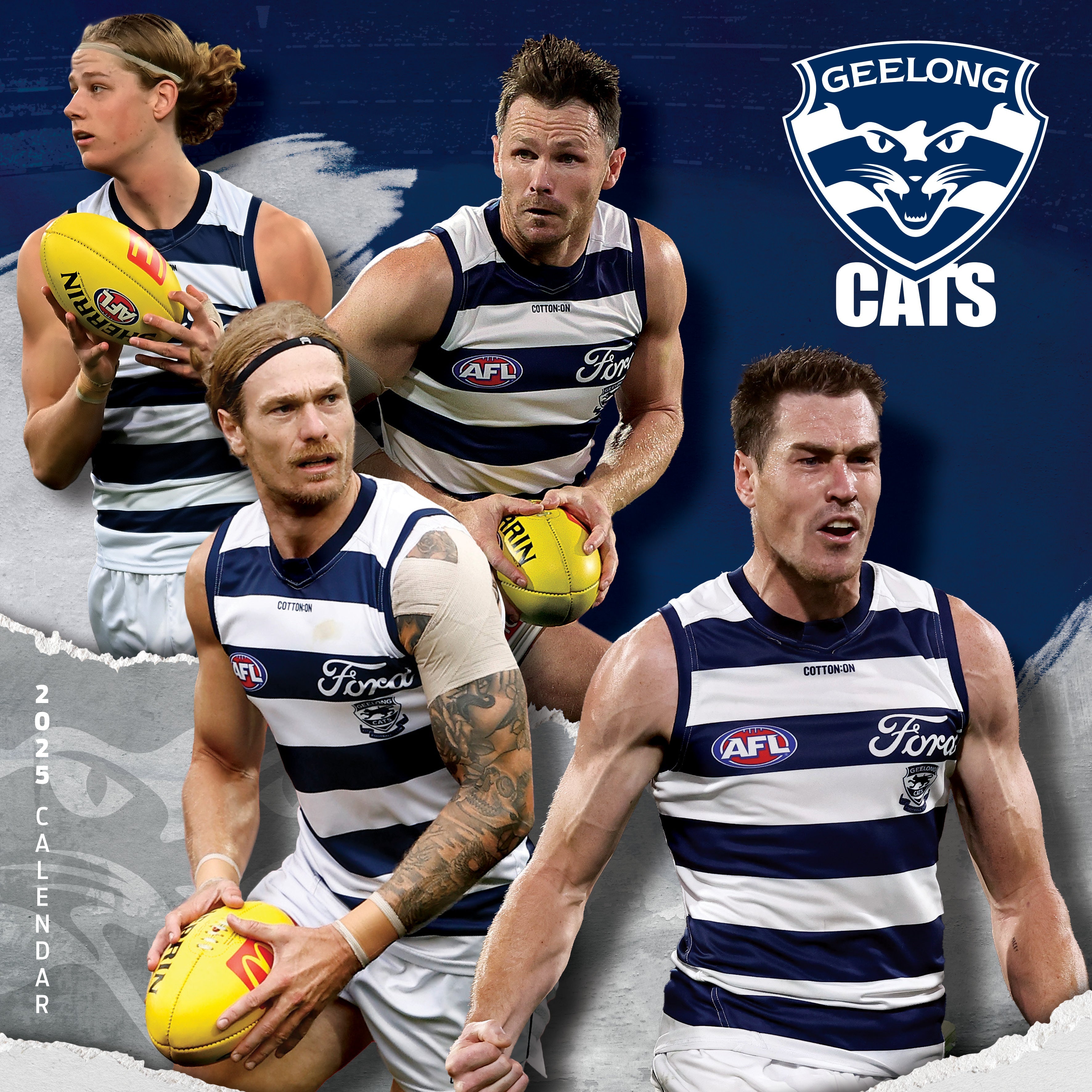 2025 AFL Geelong Cats - Square Wall Calendar