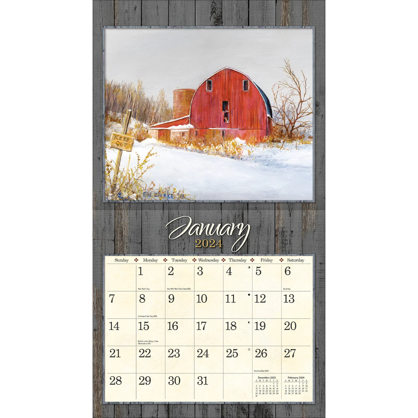 2024 LANG On The Farm Deluxe Wall Calendar Sceneries & Flowers