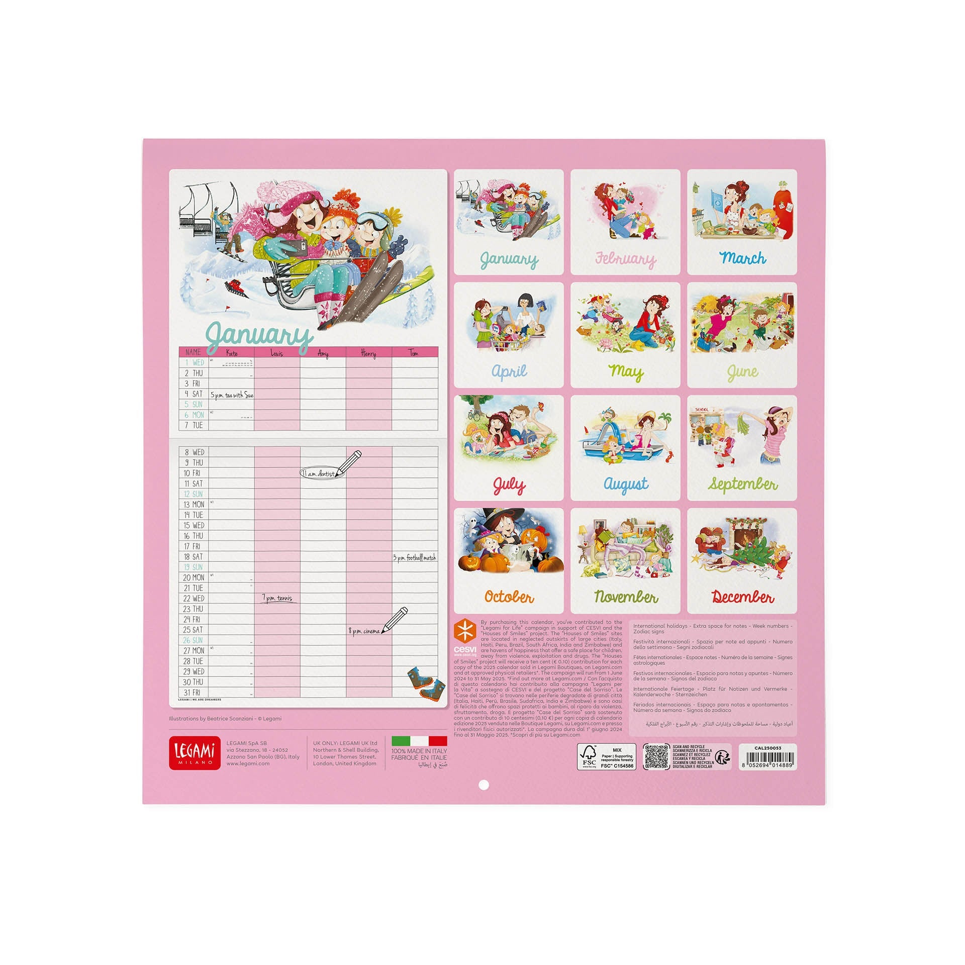 2025 Super Mum - Square Wall Calendar