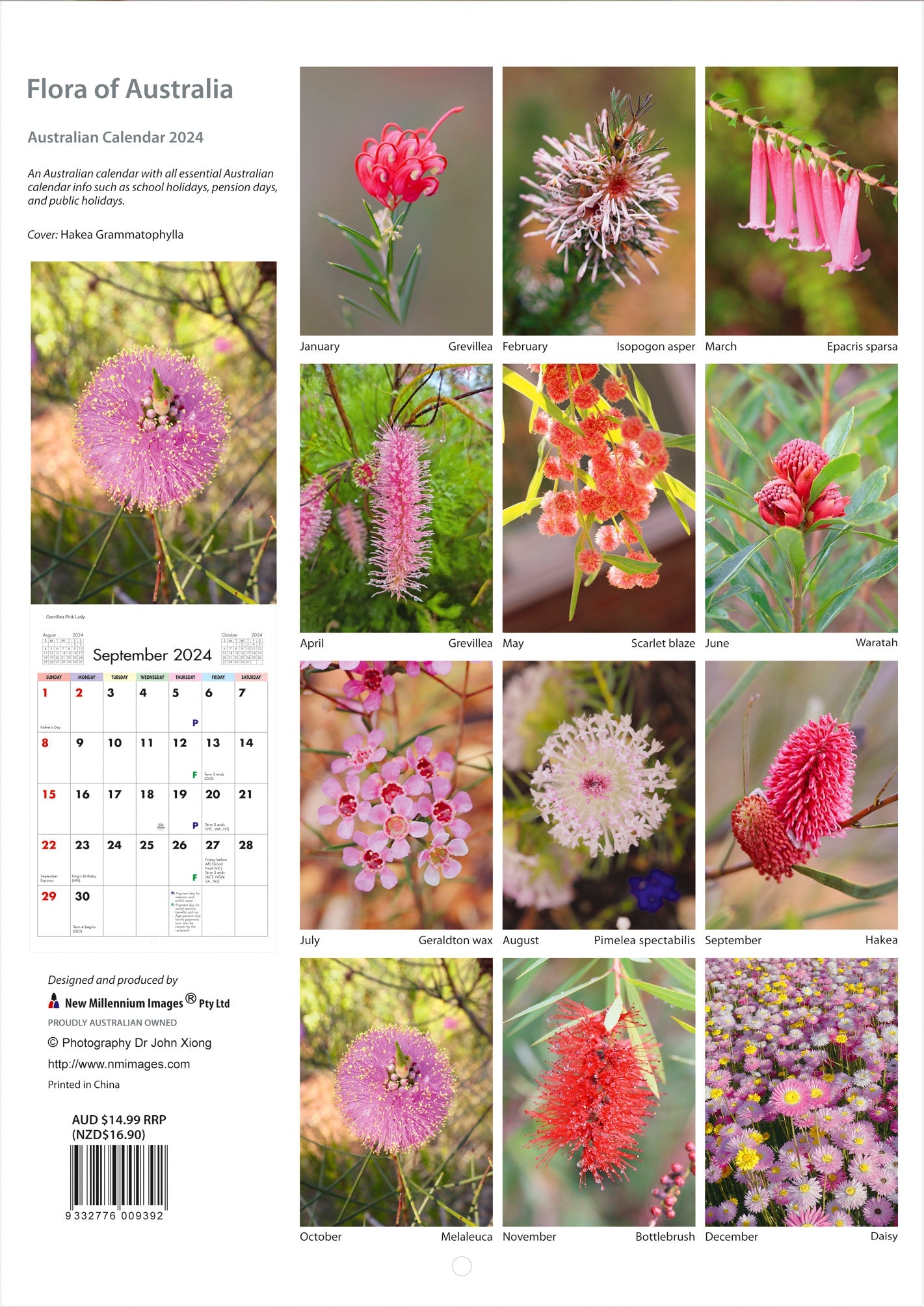 2024 Flora Of Australia - Slim Wall Calendar  SOLD OUT