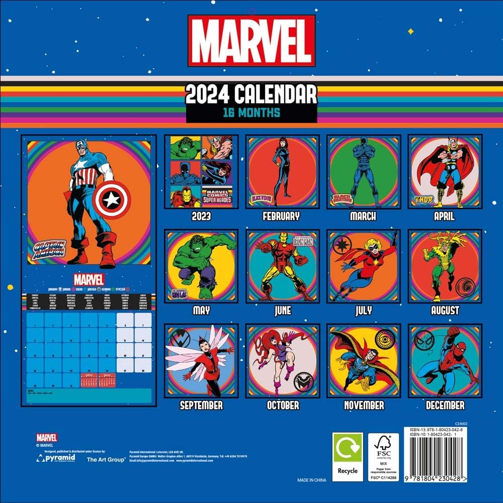 2024 Marvel Superheroes - Square Wall Calendar  SOLD OUT