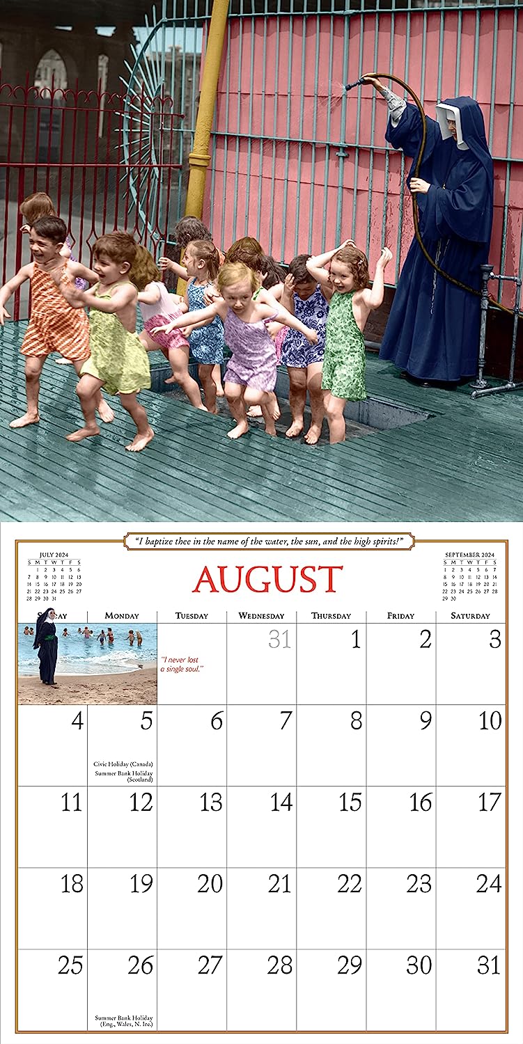 2024 The Original Nuns Having Fun Square Wall Calendar