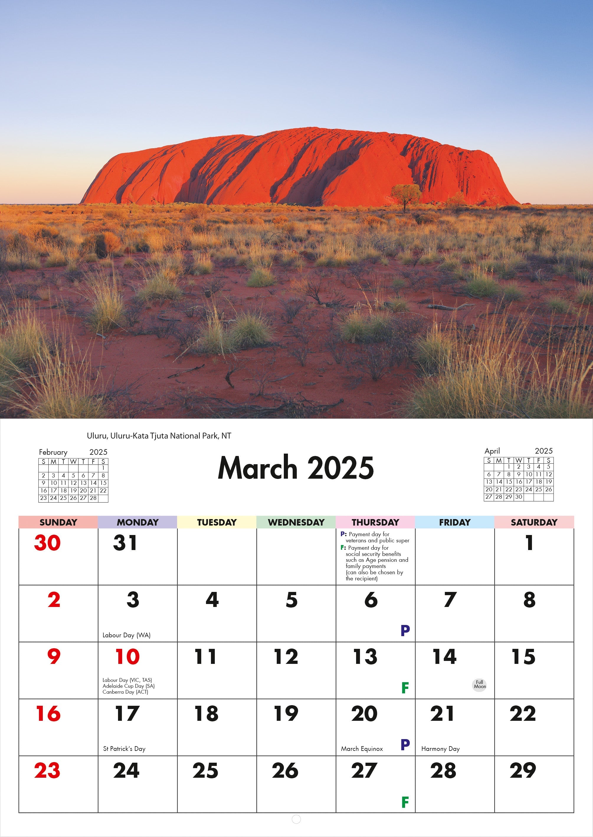 2025 Magnificent Australia - Horizontal Wall Calendar