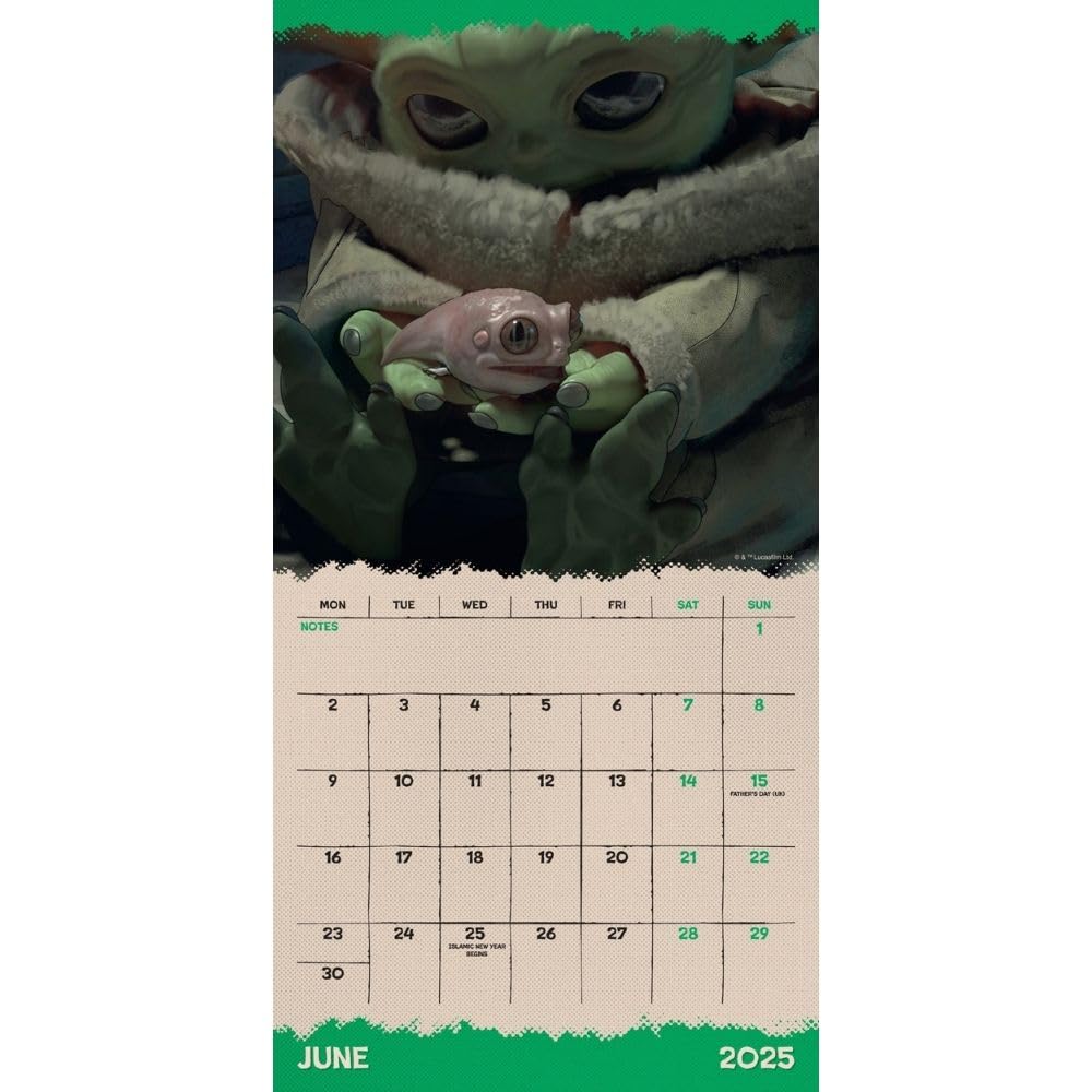 2025 Star Wars The Mandalorian Grogu - Mini Wall Calendar