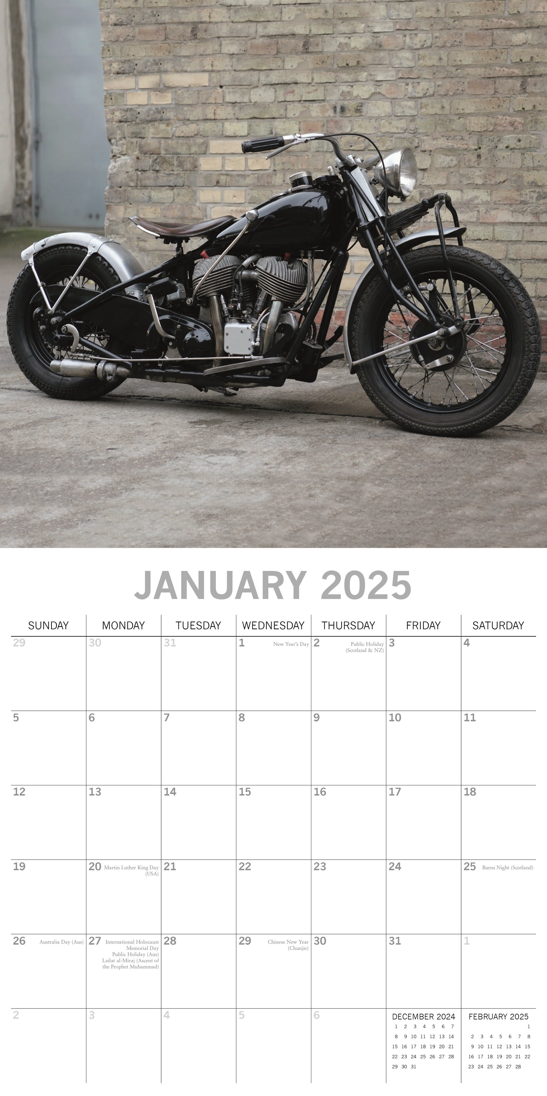 2025 Custom Bikes - Square Wall Calendar