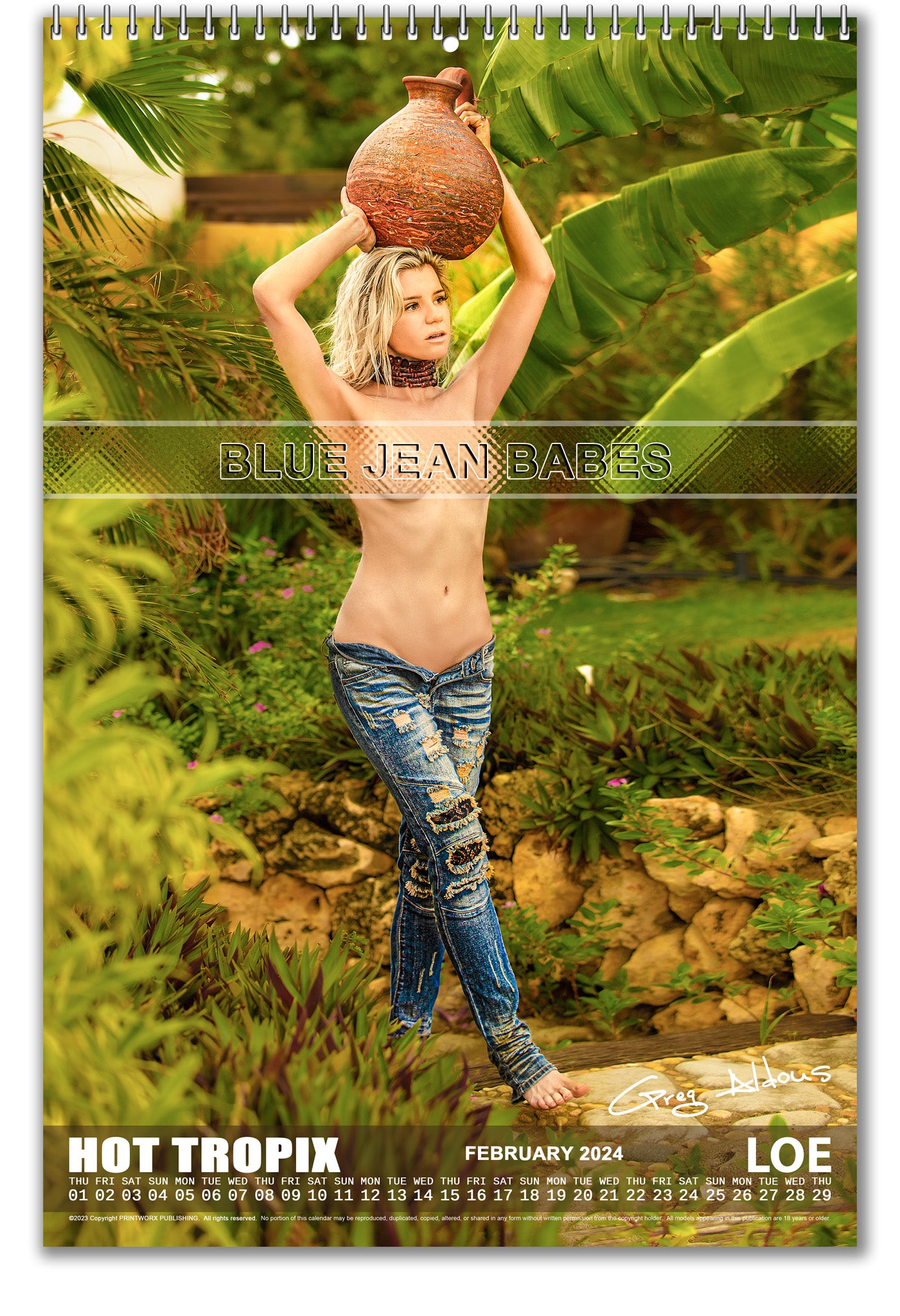 2024 Blue Jean Babes (Nude) - A3 Wall Calendar