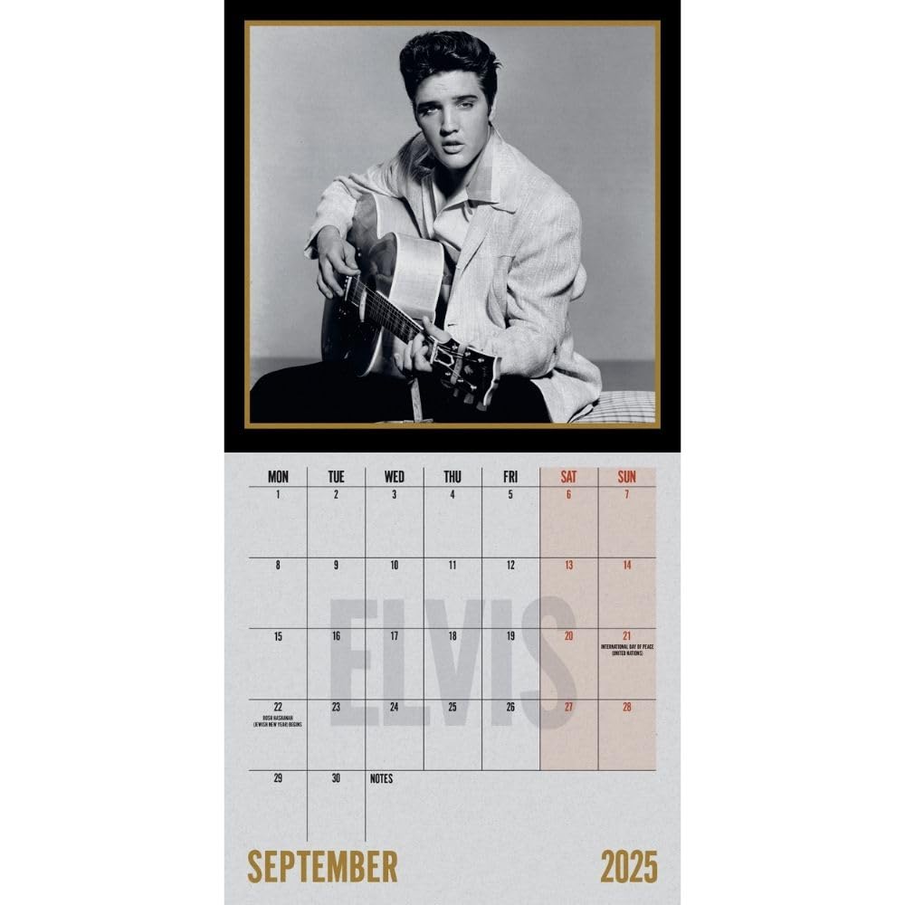 2025 Elvis Collector's Edition Record Sleeve - Square Wall Calendar