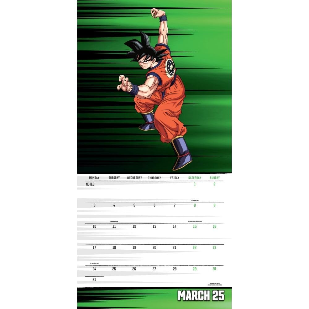 2025 Dragonball Z - Square Wall Calendar