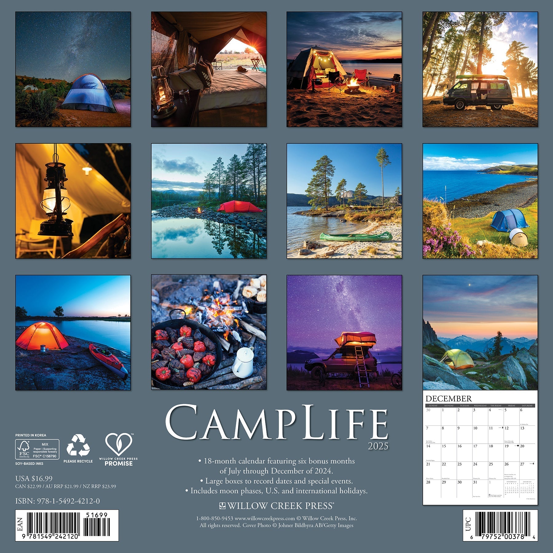 2025 CampLife - Square Wall Calendar