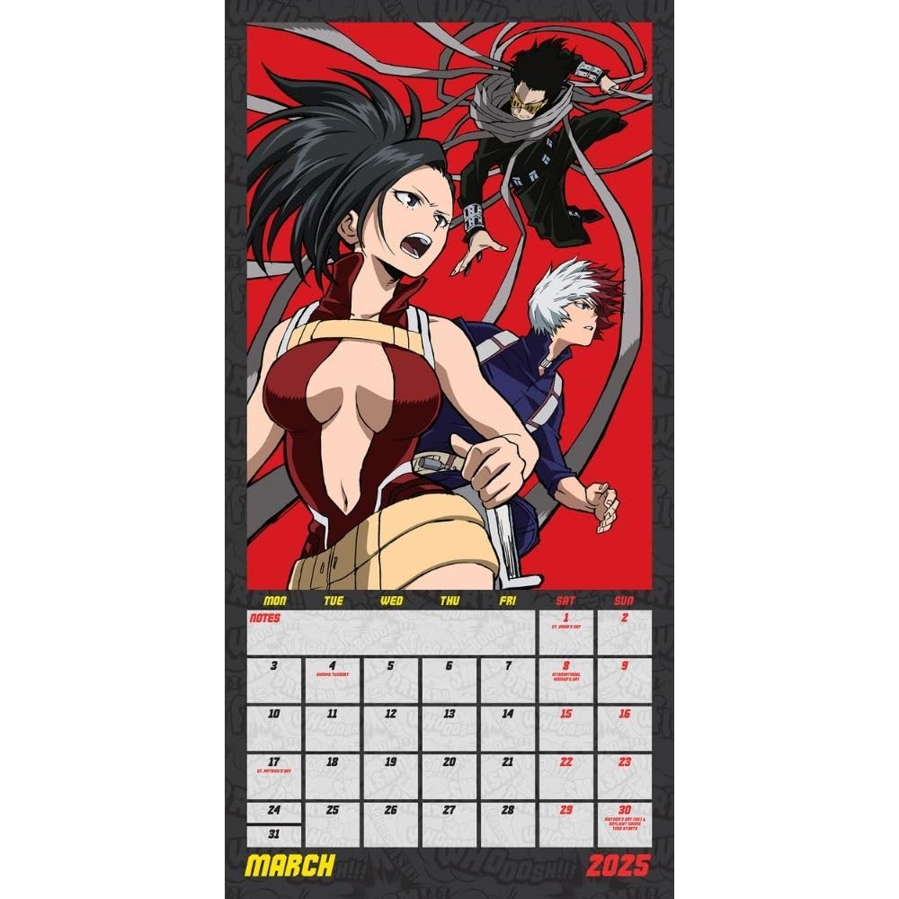 2025 My Hero Academia - Square Wall Calendar