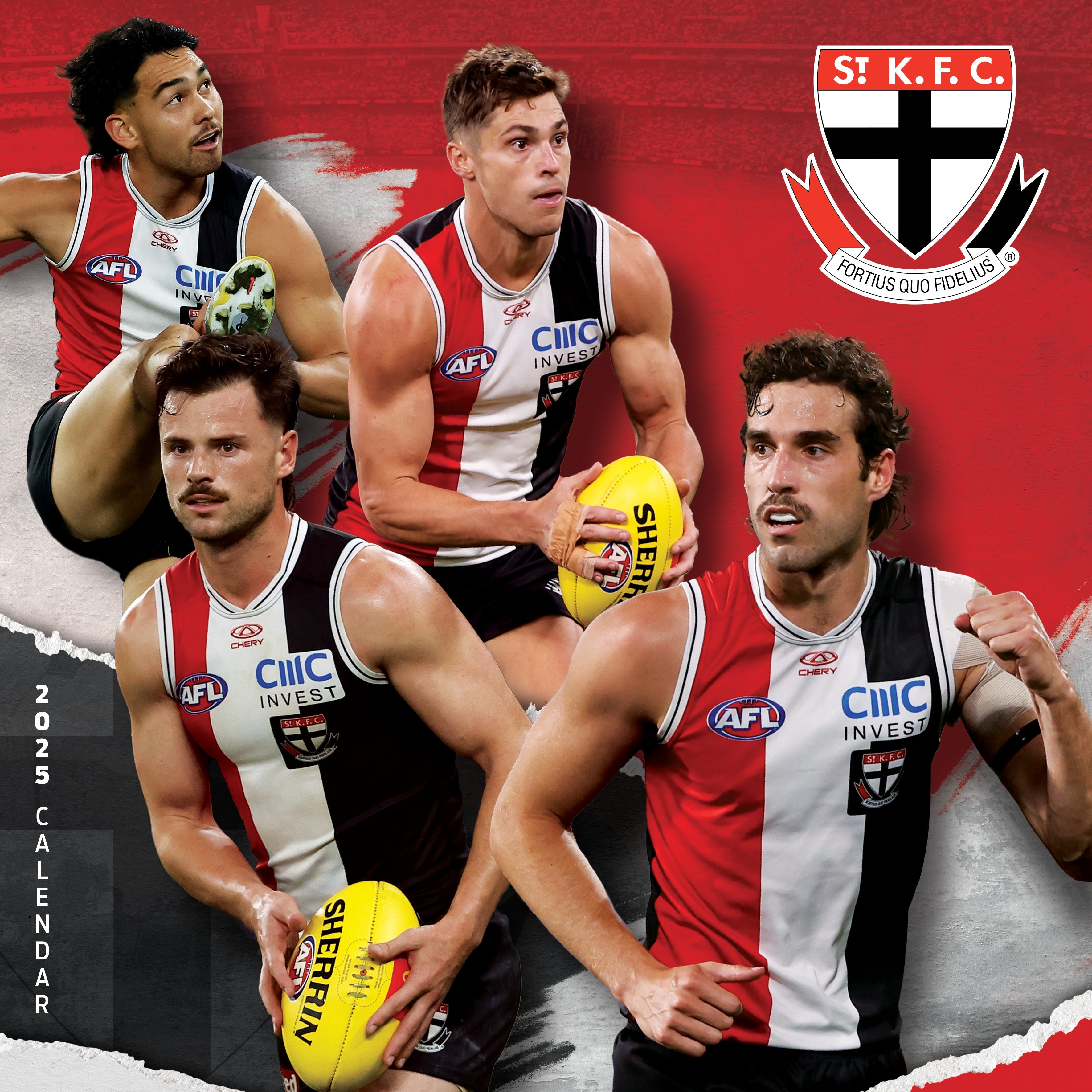 2025 AFL St Kilda Saints - Square Wall Calendar