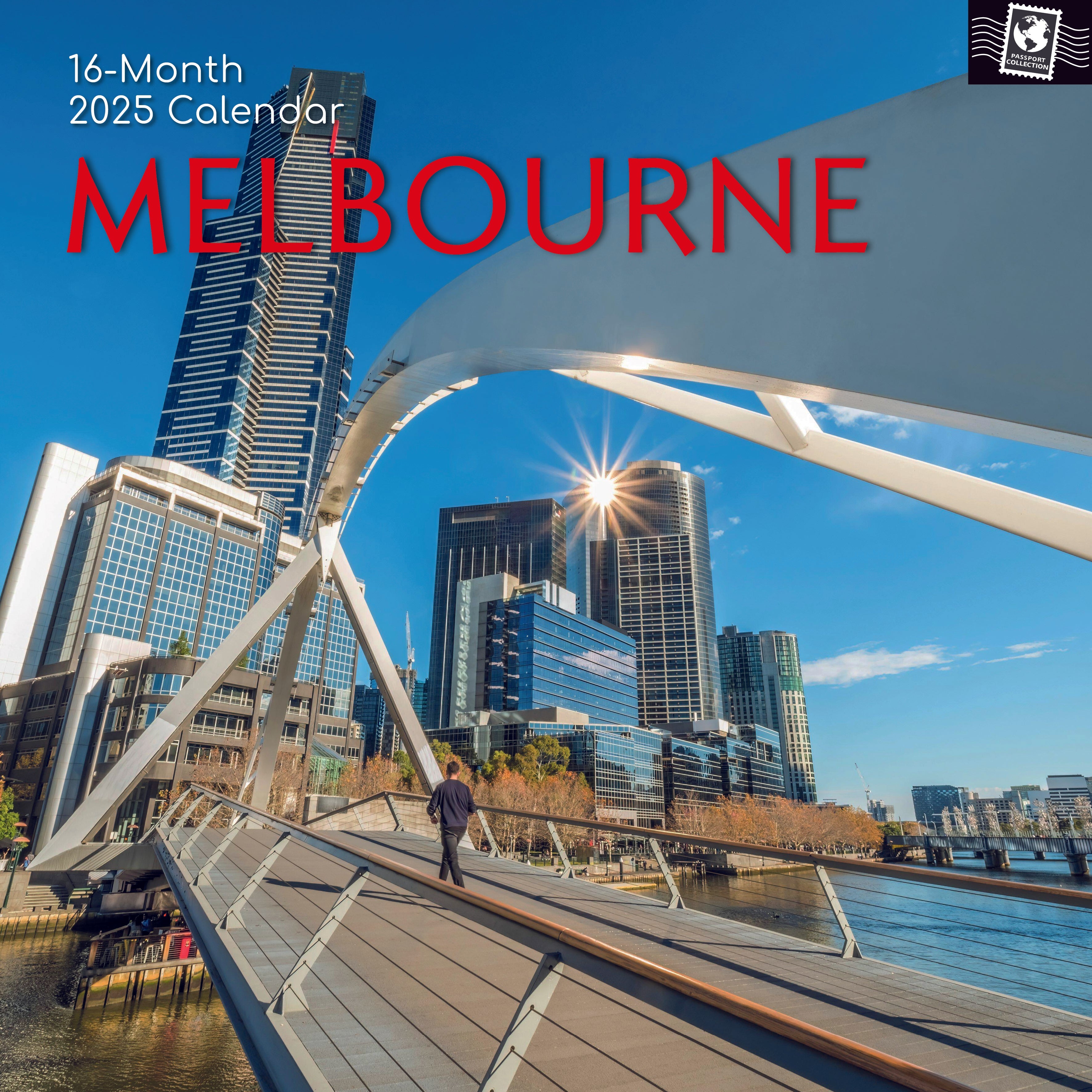 2025 Melbourne - Square Wall Calendar