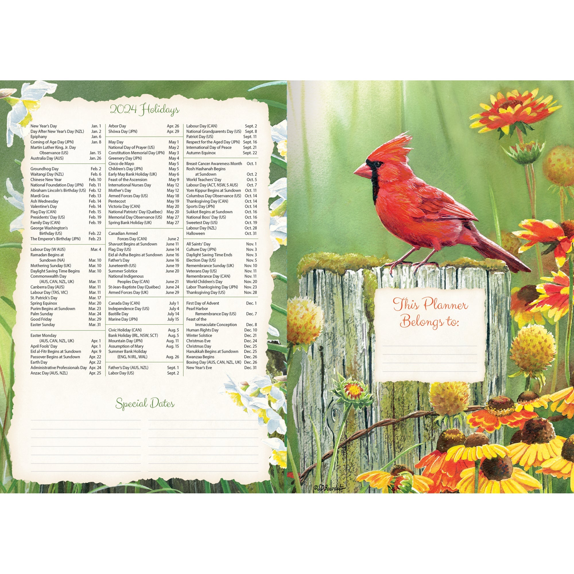 2024 LANG Songbirds - 13 Month Pocket Diary/Planner
