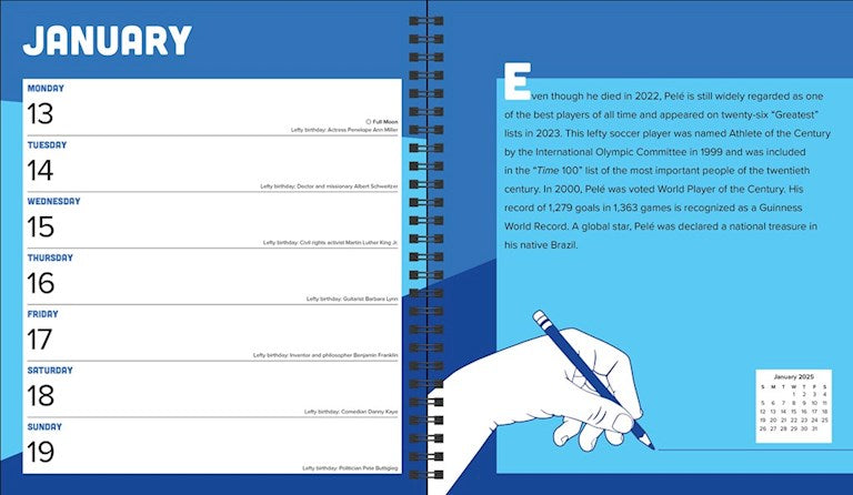 2025 The Left-Handers - Weekly Diary/Planner