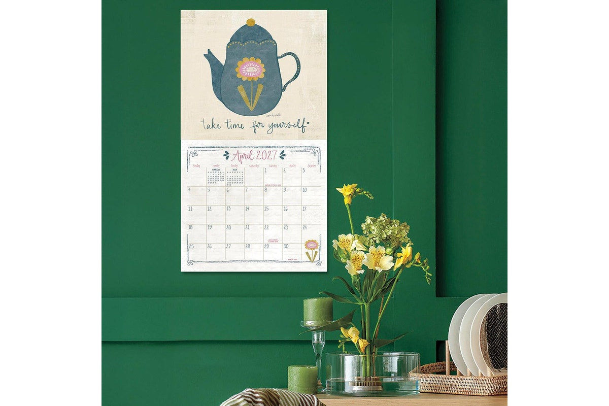2027 Tea Time - Deluxe Wall Calendar by Katie Doucette