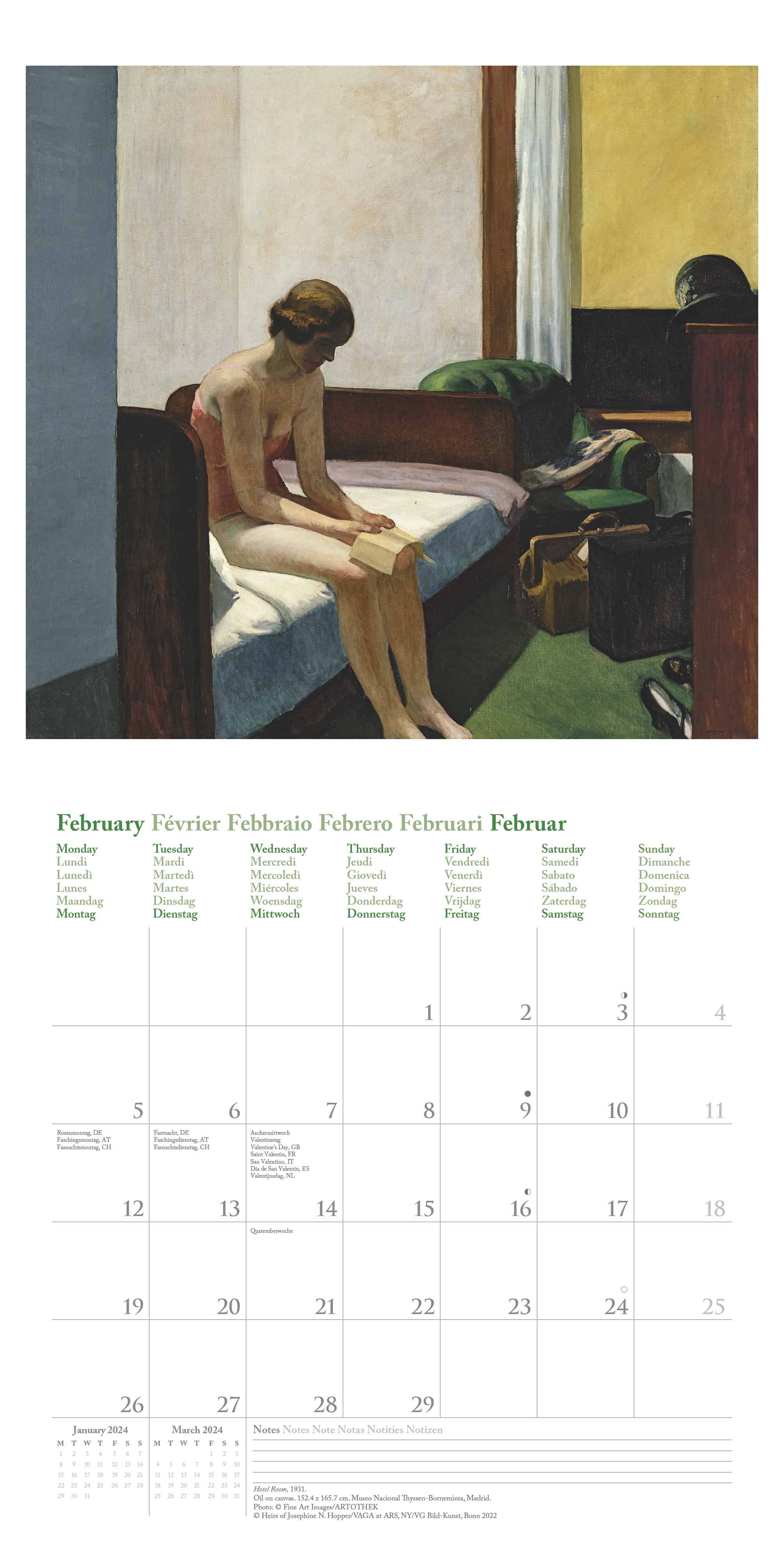 2024 Edward Hopper (Neumann) - Square Wall Calendar  SOLD OUT