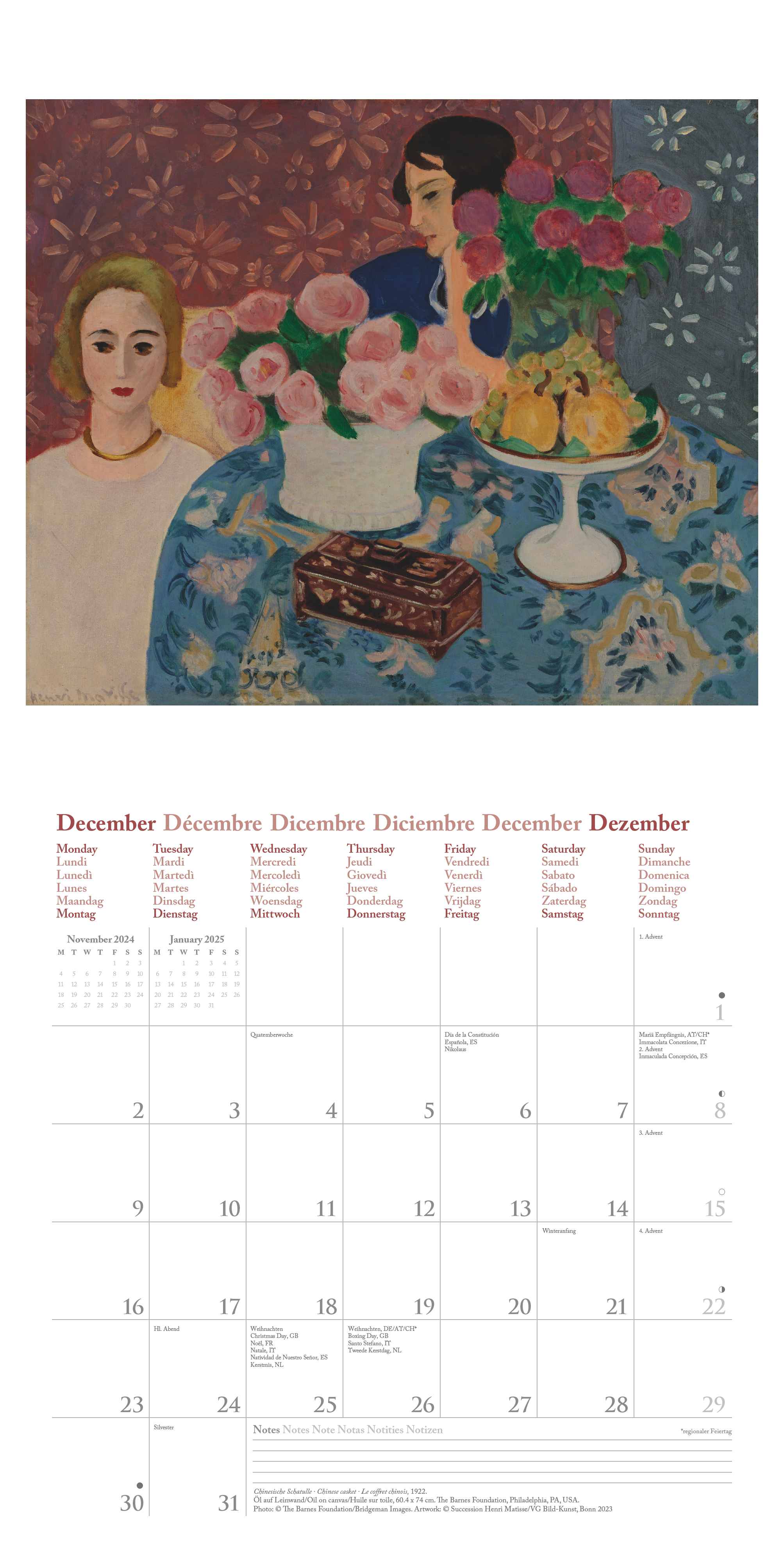 2024 Henri Matisse Square Wall Calendar Art Calendars