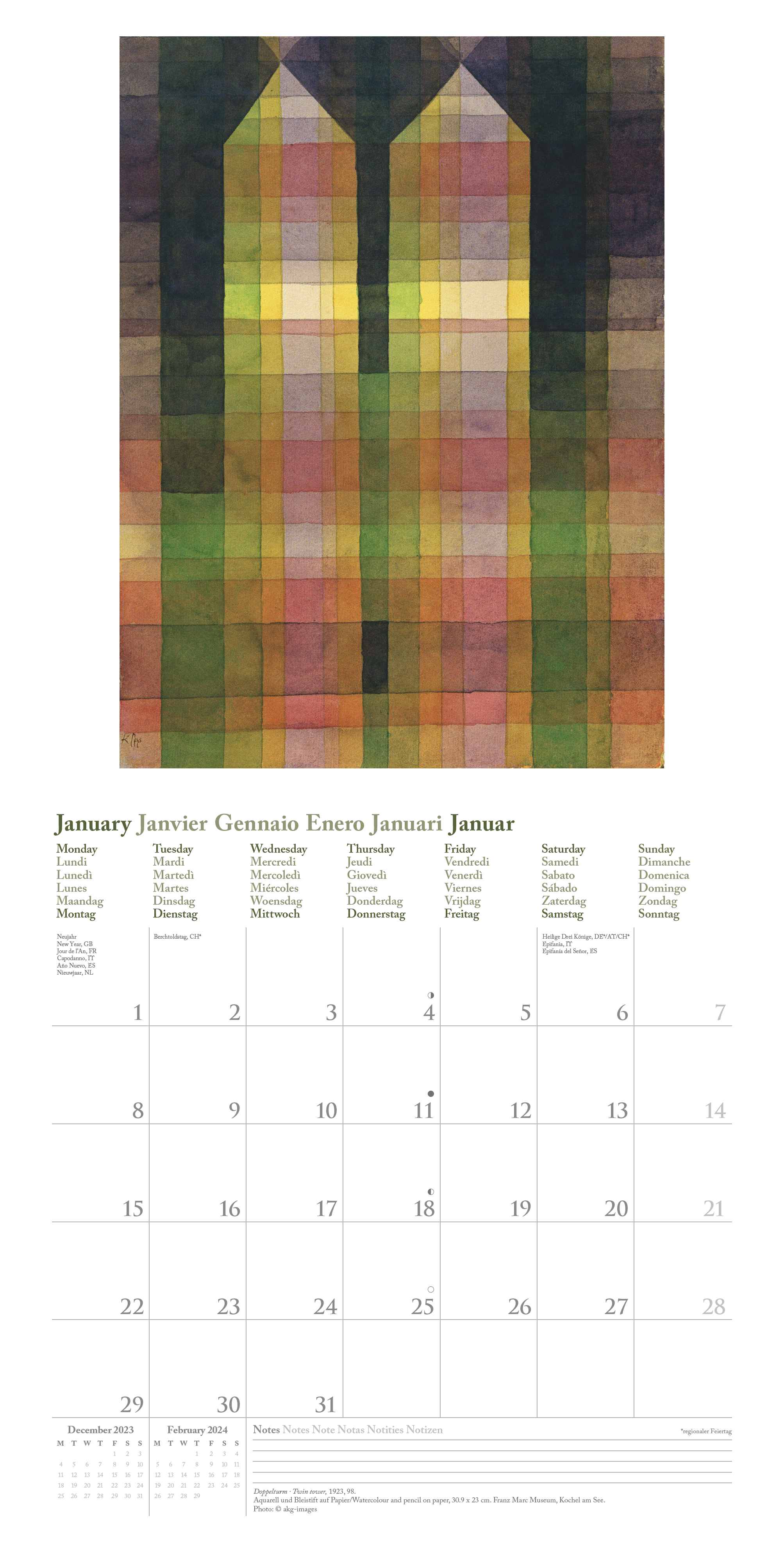 2024 Paul Klee - Square Wall Calendar  SOLD OUT