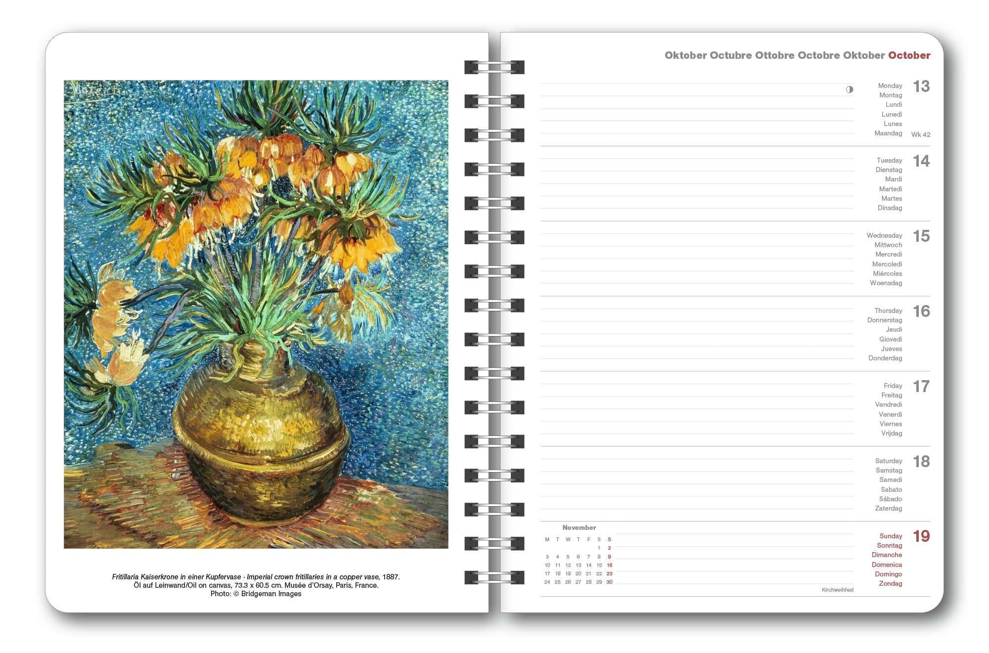 2025 Vincent van Gogh - Weekly Diary/Planner