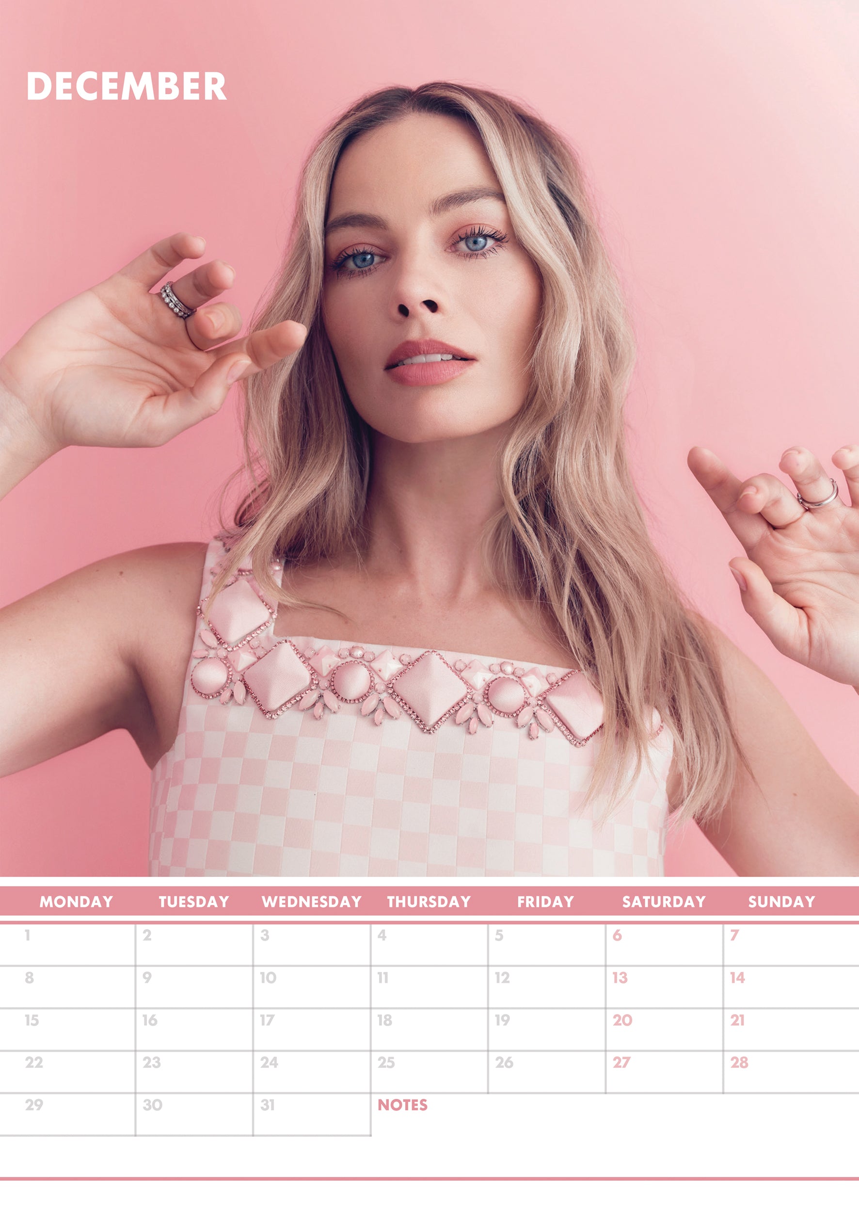 2025 Margot Robbie - A3 Wall Calendar