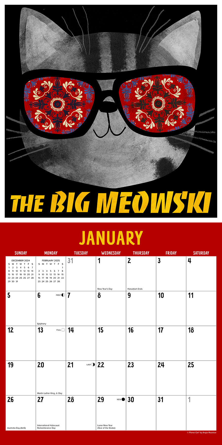 2025 Mewvie Cats - Square Wall Calendar