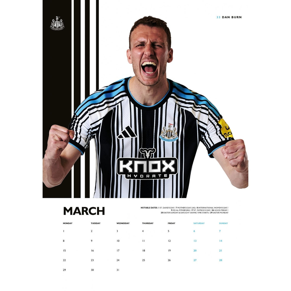 2027 Newcastle United FC - A3 Wall Calendar - product image 2