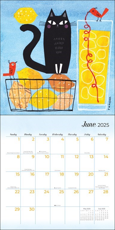 2025 Feline - Square Wall Calendar