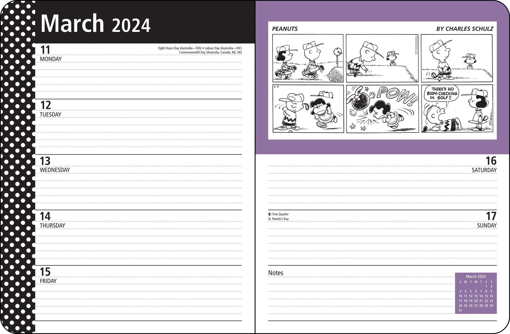 2024 Peanuts - Monthly Weekly Diary/Planner  SOLD OUT