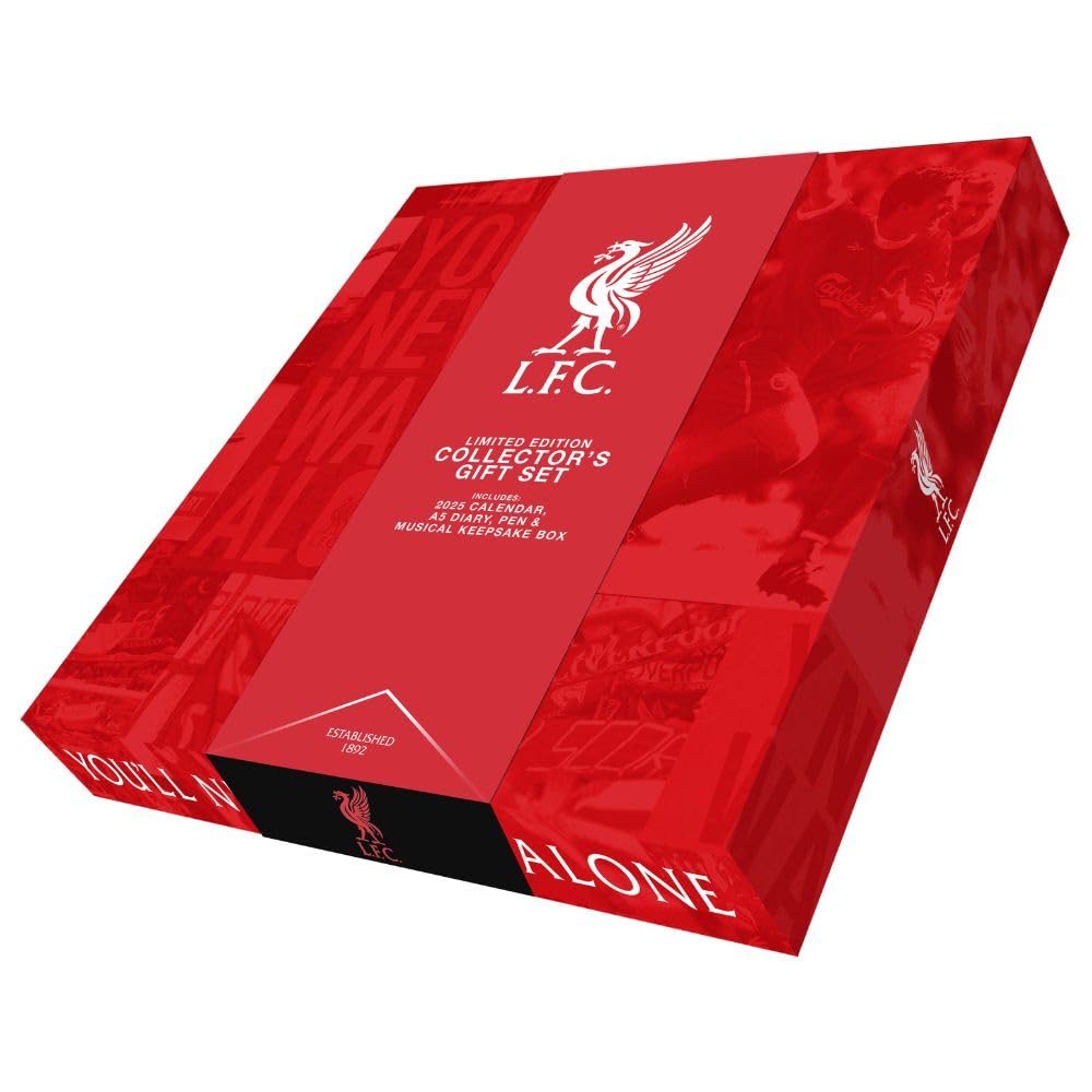 2025 Liverpool Fc - Calendar & Diary Musical Gift Box Set